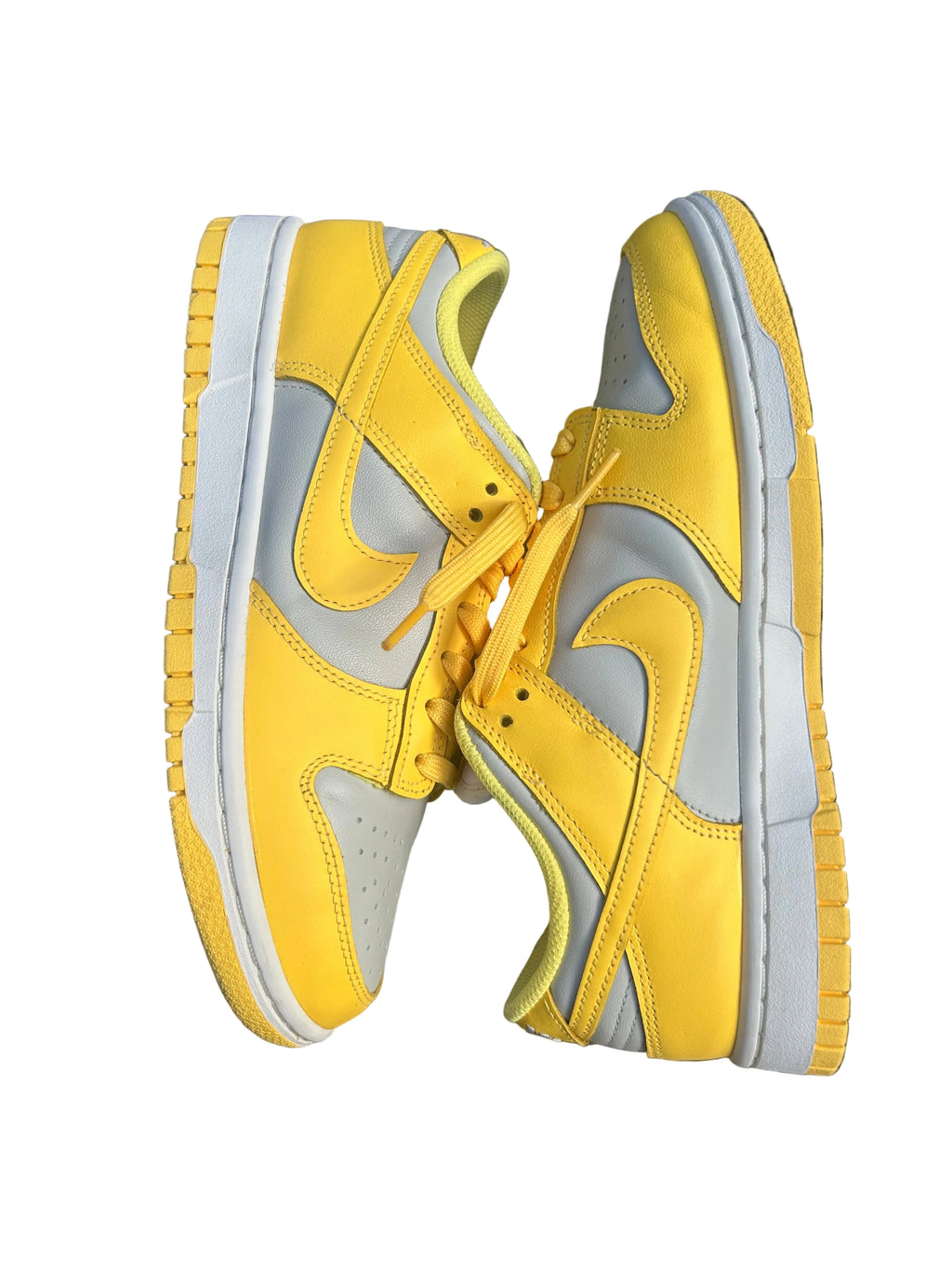 Yellow & Pale Grey Low‑Top Trainers — Classic Casual Style — Size UK 5.5