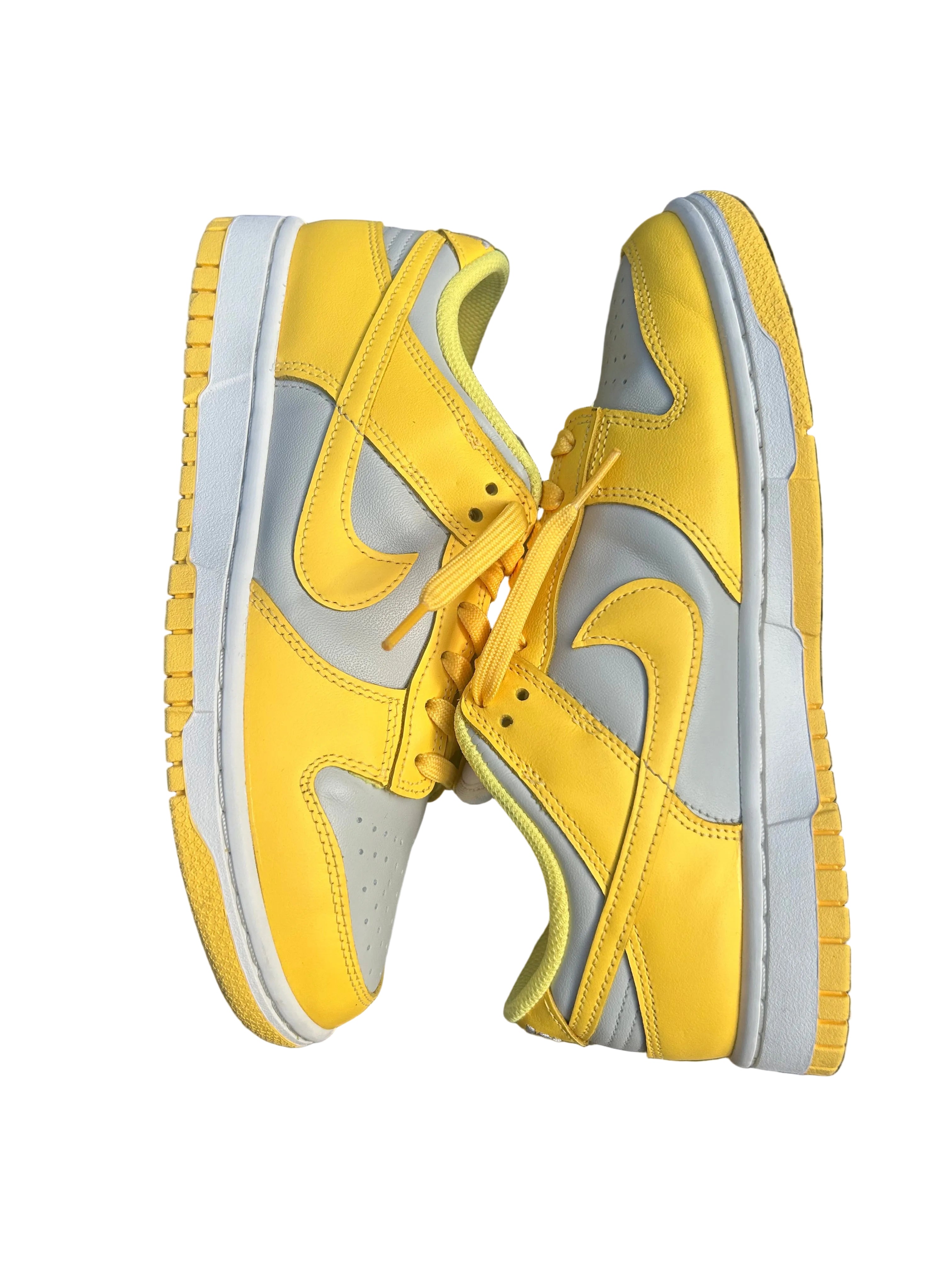 Yellow & Pale Grey Low‑Top Trainers — Classic Casual Style — Size UK 5.5