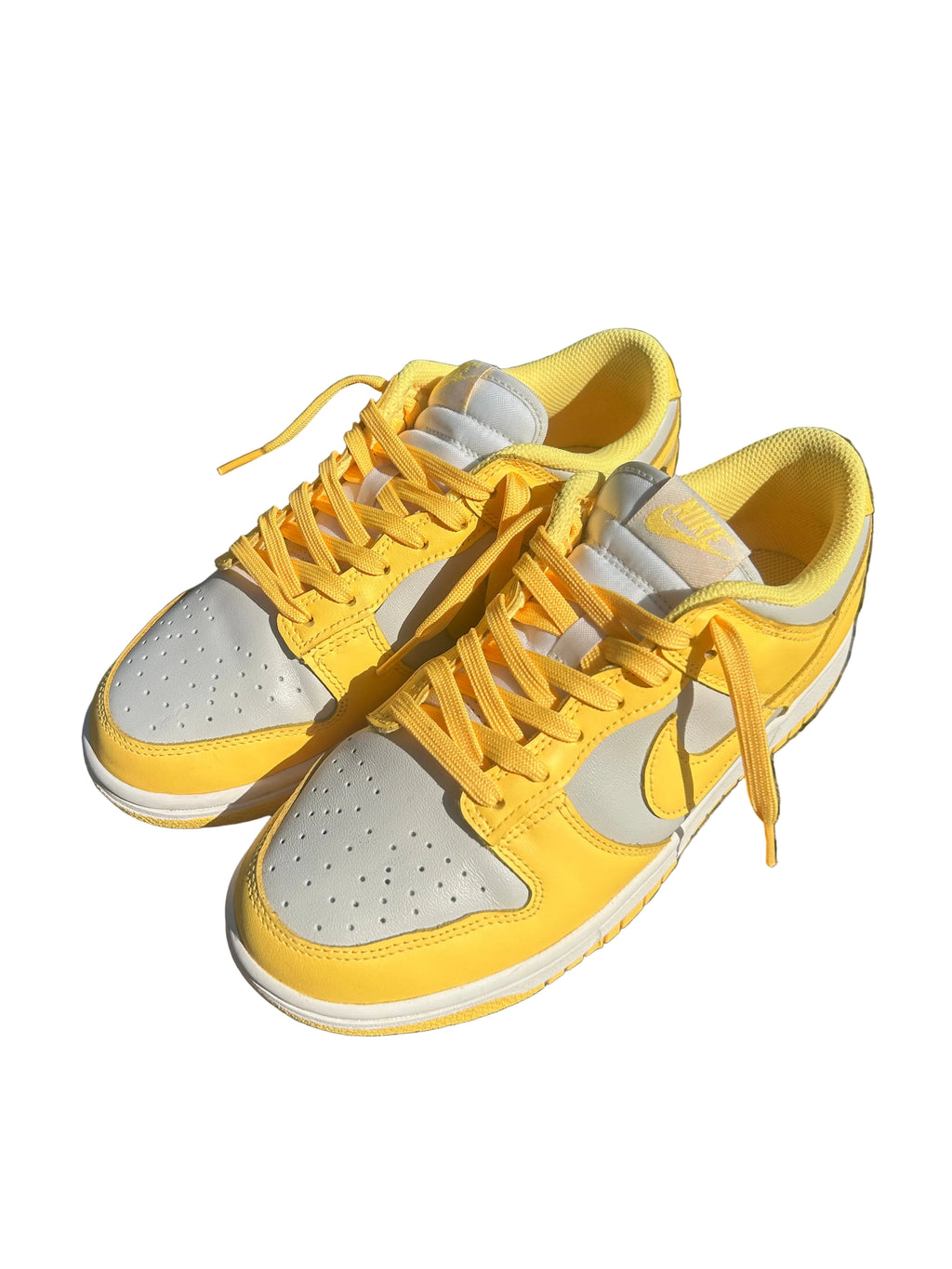 Yellow & Pale Grey Low‑Top Trainers — Classic Casual Style — Size UK 5.5