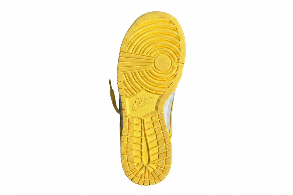 Yellow & Pale Grey Low‑Top Trainers — Classic Casual Style — Size UK 5.5